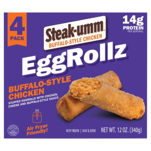 Steak-umm Buffalo-Style Chicken Eggrollz, 4 count, 12 oz