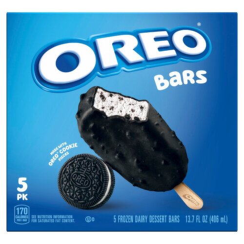 Oreo Frozen Dairy Dessert Bars, 5 count, 13.7 fl oz