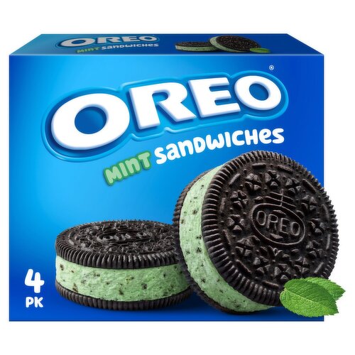 Oreo Mint Frozen Dairy Dessert Sandwiches, 4 count, 16 fl oz