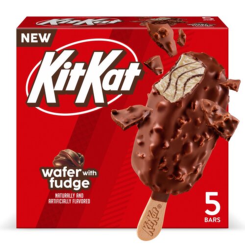 KitKat Wafer with Fudge Frozen Dairy Dessert Bars, 5 count, 13.7 fl oz