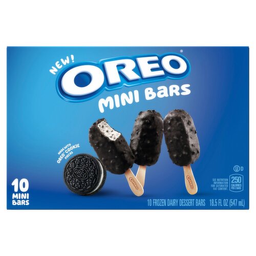 Oreo Frozen Dairy Dessert Mini Bars, 10 count, 18.5 fl oz