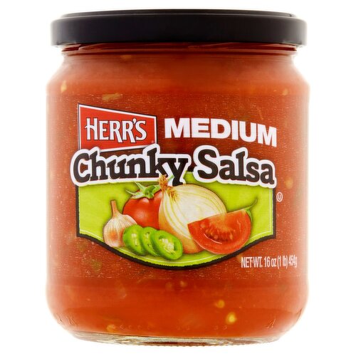 Herr's Medium Chunky Salsa, 16 oz