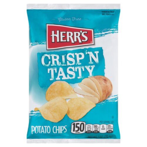 Herr's Crispy 'n Tasty Potato Chips, 1 oz