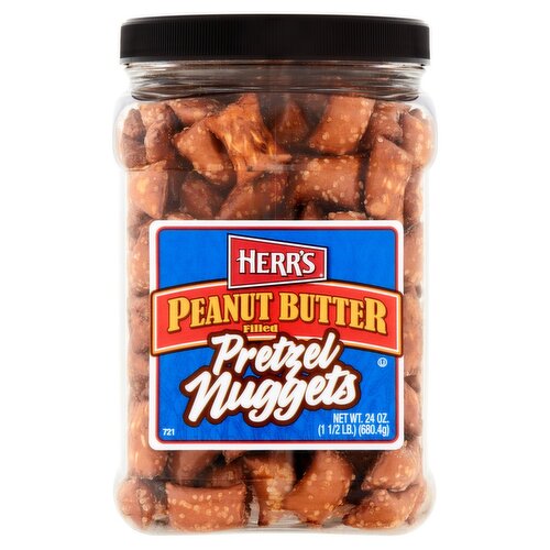 Herr's Peanut Butter Filled Pretzel Nuggets, 24 oz