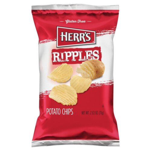 Herr's Ripples Potato Chips, 2 1/2 oz