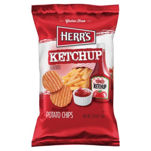 Herr's Ketchup Flavored Ripple Potato Chips, 2 1/2 oz
