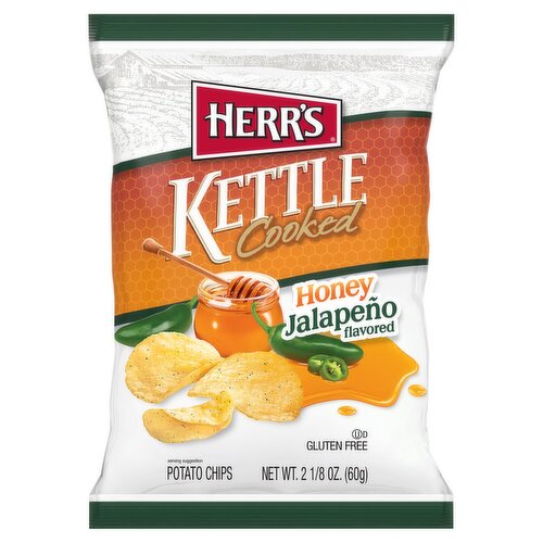 Herr's Kettle Cooked Honey Jalapeño Flavored Potato Chips, 2 1/8 oz