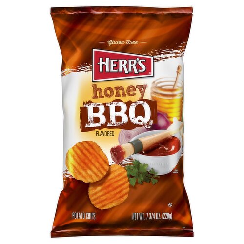 HERR'S Honey BBQ Flavored Potato Chips, 7 3/4 oz