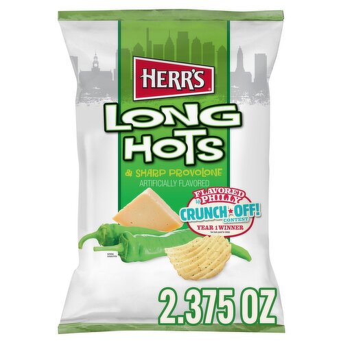 Herr's Long Hots & Sharp Provolone Potato Chips, 2 3/8 oz