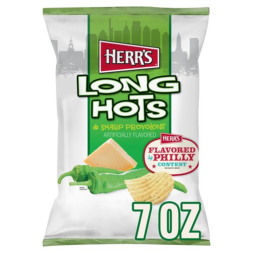 Herr's Long Hots & Sharp Provolone Potato Chips, 7 oz