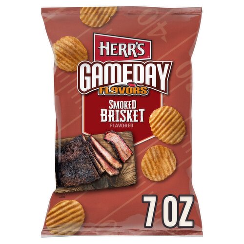 Herr's Gameday Flavors Smoked Brisket Flavored Potato Chips, 7 oz