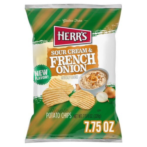 Herr's Sour Cream & French Onion Potato Chips, 7 3/4 oz