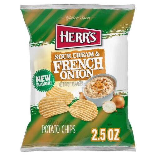 Herr's Sour Cream & French Onion Potato Chips, 2 1/2 oz
