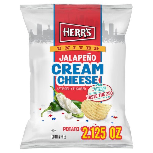 Herr's United Jalapeño Cream Cheese Potato Chips, 2 1/8 oz