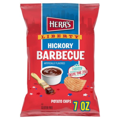 Herr's Liberty Hickory Barbecue Potato Chips, 7 oz