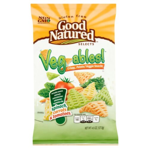 Good Natured Selects Veg-ables Crispy, Potato/Veggie Snacks, 4.5 oz