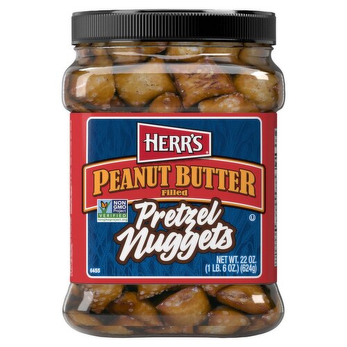 Herr's Peanut Butter Filled Pretzel Nuggets, 22 oz