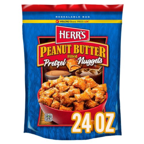 Herr's Peanut Butter Filled Pretzel Nuggets, 24 oz