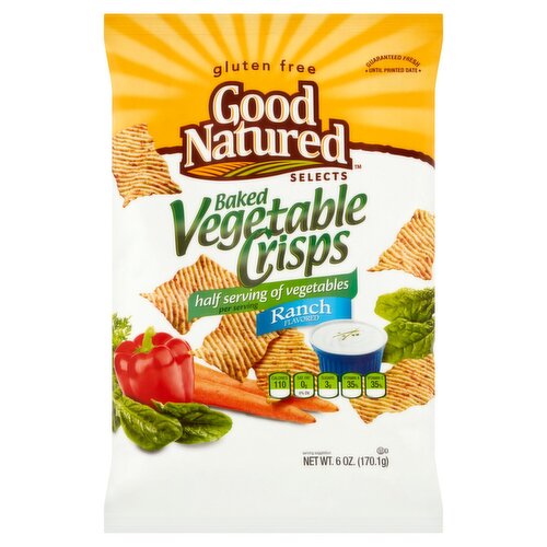 Good Natured Selects Ranch Flavored Baked Vegetable Crisps, 6 oz - ShopRite