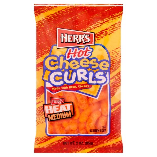 Herr's Medium Heat Hot Cheese Curls, 3 oz