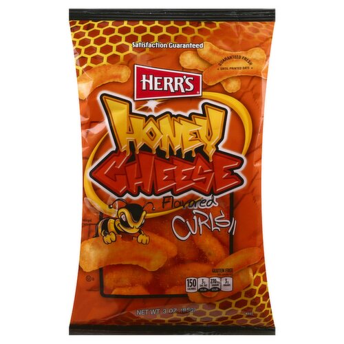 Herr's Honey Cheese Flavored Curls, 3 oz