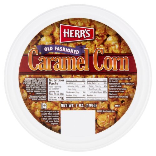 Herr's Old Fashioned Caramel Corn, 7 oz