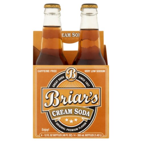 Briar's Cream Soda, 12 fl oz, 4 count