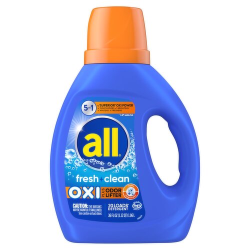 All Fresh+Clean Oxi Plus Odor Lifter Detergent, 20 loads, 36 fl oz