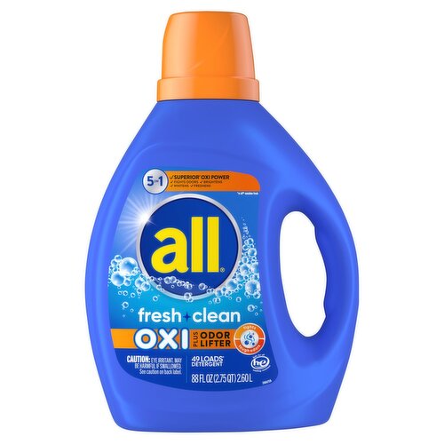 All Fresh+Clean Oxi Plus Odor Lifter Detergent, 49 loads, 88 fl oz