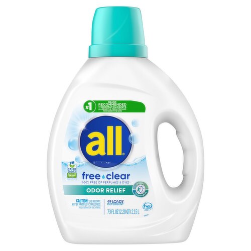 All Free Clear Odor Relief Detergent, 49 loads, 73 fl oz