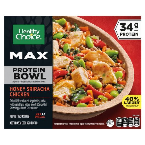 Healthy Choice Max Honey Sriracha Chicken Protein Bowl, 13.75 oz