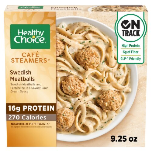 Healthy Choice Café Steamers Swedish Meatballs, 9.25 oz
