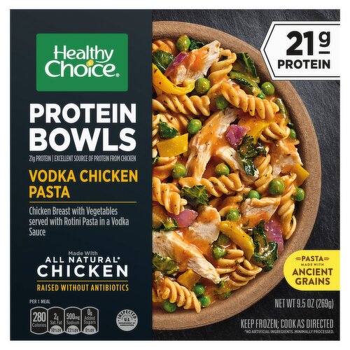 Healthy Choice Vodka Chicken Pasta Power Bowls, 9.5 oz