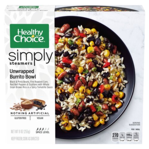 Healthy Choice Simply Steamers Unwrapped Burrito Bowl, 9 oz