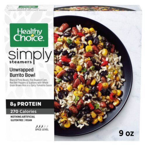 Healthy Choice Simply Steamers Unwrapped Burrito Bowl, 9 oz