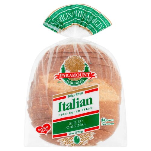 Paramount Bakeries Original Sliced Brick Oven Italian High-Round Bread, 13 oz