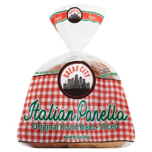 Bread City Sliced Italian Panella Original Round Bread, 22 oz