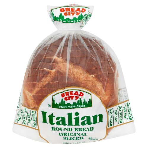 Bread City New York Style Original Sliced Italian Round Bread, 20 oz