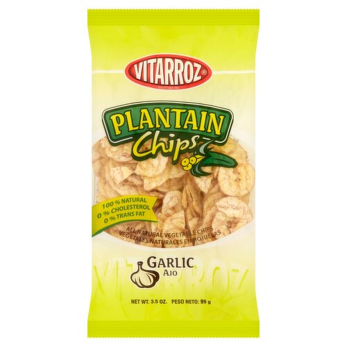 Vitarroz Garlic Plantain Chips, 3.5 oz