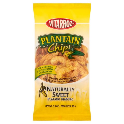 Vitarroz Naturally Sweet Plantain Chips, 3.5 oz