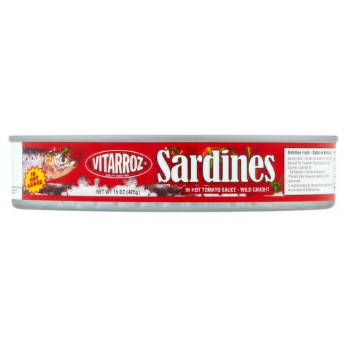 Vitarroz Sardines in Hot Tomato Sauce, 15 oz