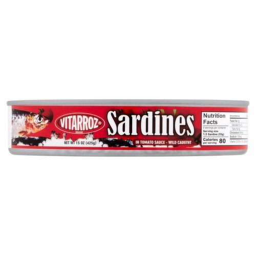 Vitarroz Sardines in Tomato Sauce, 15 oz