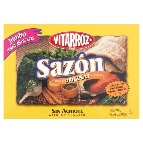 Vitarroz Original Sazón Seasonings Jumbo Packets, 36 count, 6.34 oz