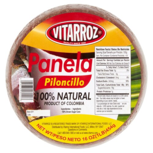 Vitarroz 100% Natural Piloncillo Panela, 16 oz