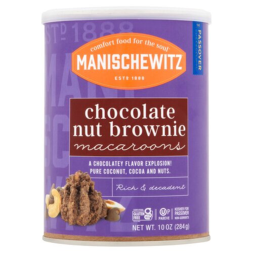 Manischewitz Chocolate Nut Brownie Macaroons, 10 oz