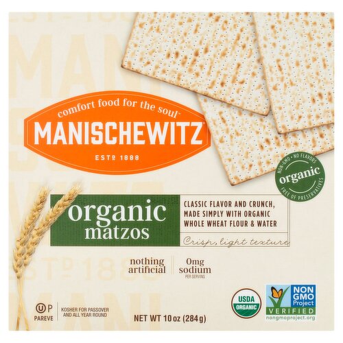 Manischewitz Organic Matzos, 10 oz