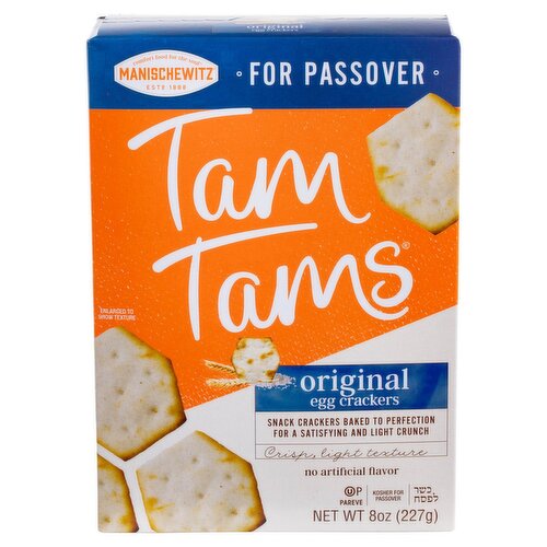 Manischewitz Tam Tams Original Egg Snack Crackers, 8 oz