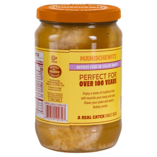 Manischewitz Jelled Broth Gefilte Fish, 6 count, 24 oz