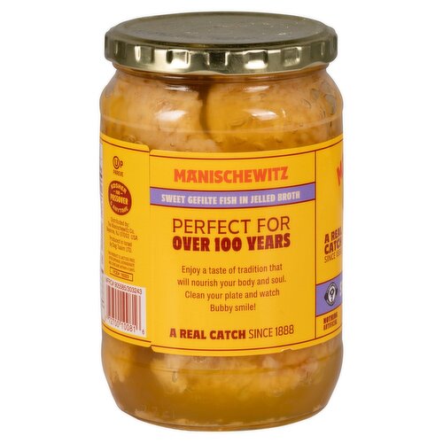 Manischewitz Jelled Broth Sweet Gefilte Fish, 6 count, 24 oz