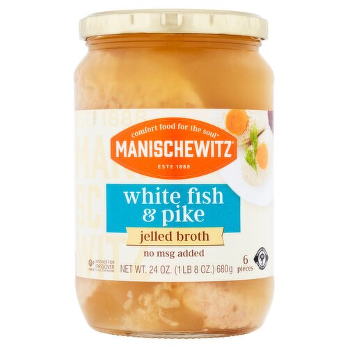 Manischewitz Jelled Broth Whitefish & Pike, 6 count, 24 oz